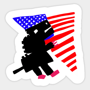 Godzilla flag Sticker